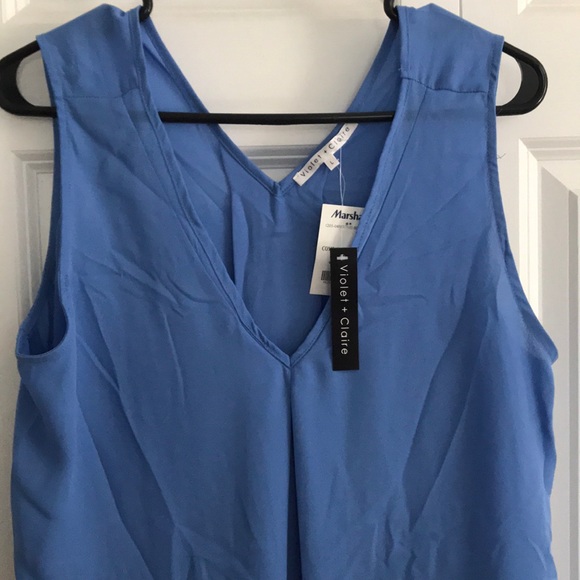 NWT Violet + Claire sky blue Flowy tank! - Picture 3 of 5